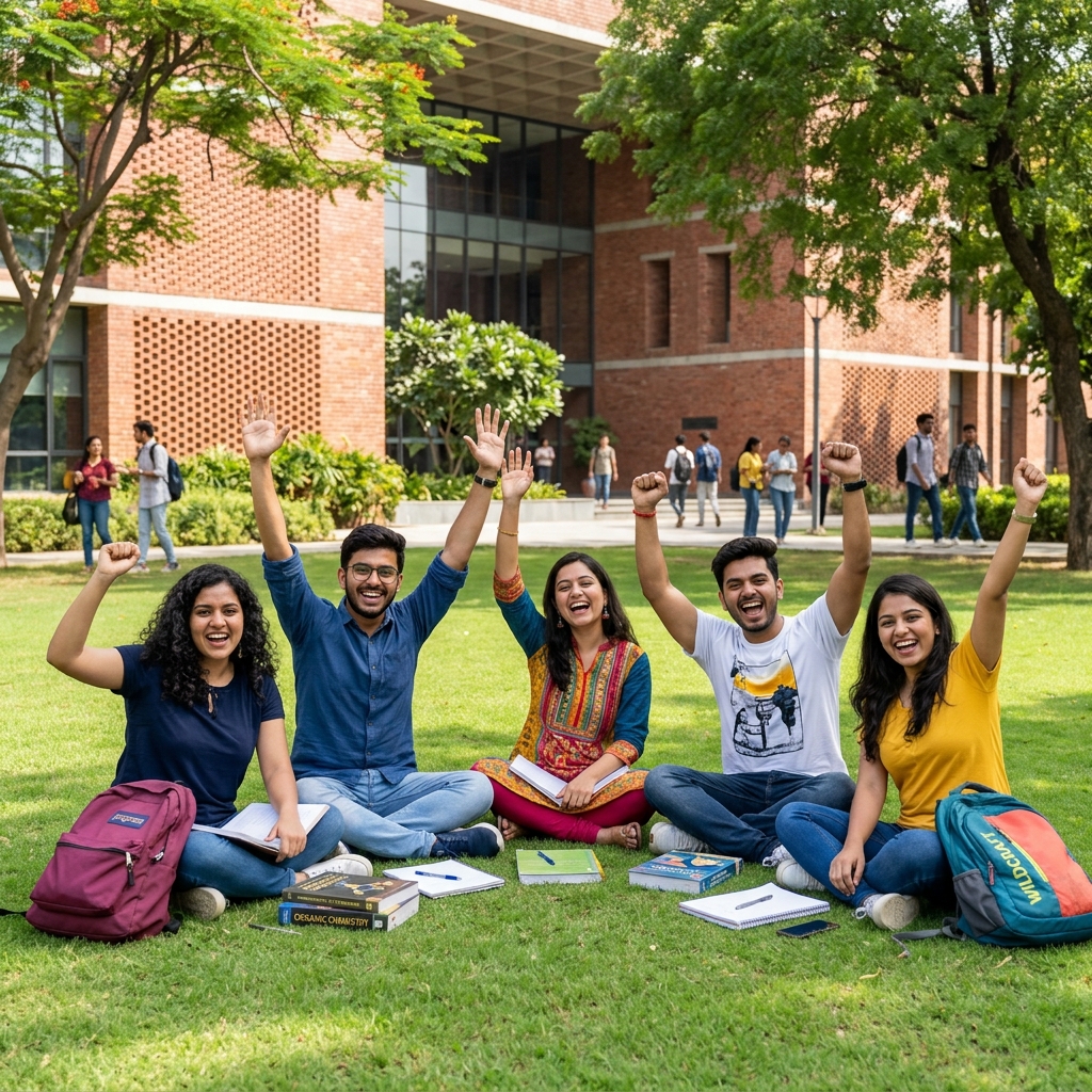 Indian Students Celebrating